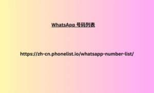 WhatsApp 号码列表